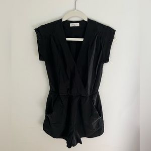 Black Silk Aritzia Romper